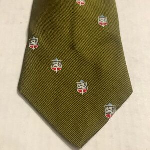 Vintage Army Green lion crest tie by Towncraft Penney’s